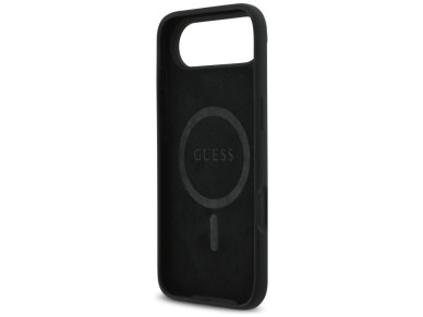 Capa MagSafe Guess de silicone com logo triangular para iPhone 17 Air - Preta Capa MagSafe Guess de silicone com logo triangular para iPhone 17 Air - Preta