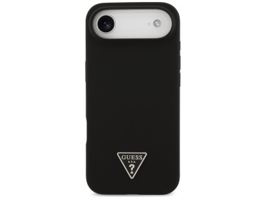 Capa MagSafe Guess de silicone com logo triangular para iPhone 17 Air - Preta Capa MagSafe Guess de silicone com logo triangular para iPhone 17 Air - Preta
