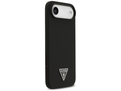 Capa MagSafe Guess de silicone com logo triangular para iPhone 17 Air - Preta Capa MagSafe Guess de silicone com logo triangular para iPhone 17 Air - Preta