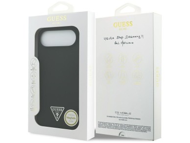 Capa MagSafe Guess de silicone com logo triangular para iPhone 17 Air - Preta Capa MagSafe Guess de silicone com logo triangular para iPhone 17 Air - Preta