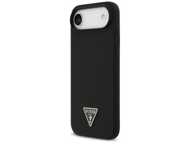 Capa MagSafe Guess de silicone com logo triangular para iPhone 17 Air - Preta Capa MagSafe Guess de silicone com logo triangular para iPhone 17 Air - Preta
