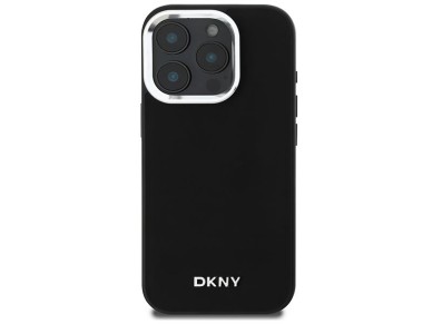 DKNY Plain Silver Logo MagSafe iPhone 16 Pro Case - Black DKNY Plain Silver Logo MagSafe iPhone 16 Pro Case - Black