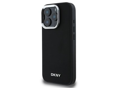 DKNY Plain Silver Logo MagSafe iPhone 16 Pro Case - Black DKNY Plain Silver Logo MagSafe iPhone 16 Pro Case - Black