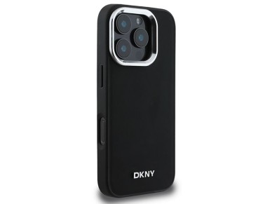 DKNY Plain Silver Logo MagSafe iPhone 16 Pro Case - Black DKNY Plain Silver Logo MagSafe iPhone 16 Pro Case - Black