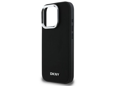 DKNY Plain Silver Logo MagSafe iPhone 16 Pro Case - Black DKNY Plain Silver Logo MagSafe iPhone 16 Pro Case - Black