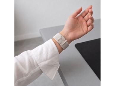 Pulseira Tech-Protect de nylon com fecho para Samsung Galaxy Watch 40/44/46 mm - Bege