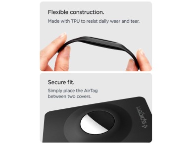 Capa Spigen AirFit 2 (2 unidades) para Apple AirTag 1/2 - Preta Capa Spigen AirFit 2 (2 unidades) para Apple AirTag 1/2 - Preta