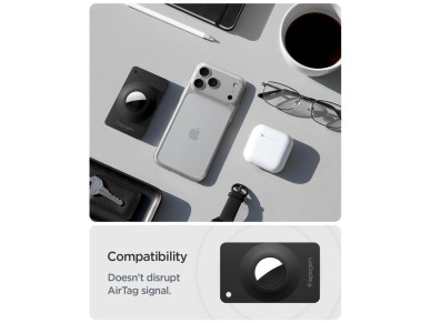 Capa Spigen AirFit 2 (2 unidades) para Apple AirTag 1/2 - Preta Capa Spigen AirFit 2 (2 unidades) para Apple AirTag 1/2 - Preta