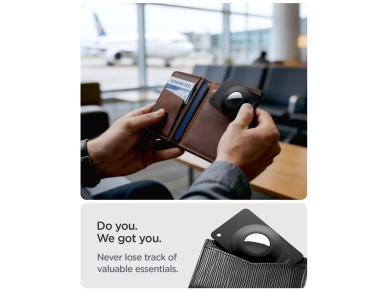 Capa Spigen AirFit 2 (2 unidades) para Apple AirTag 1/2 - Preta Capa Spigen AirFit 2 (2 unidades) para Apple AirTag 1/2 - Preta