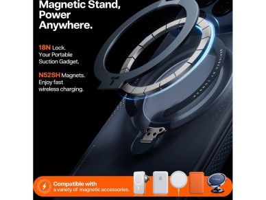 Torras - Ostand Spin Air Series - iPhone 17 Pro Max - Azul medianoche