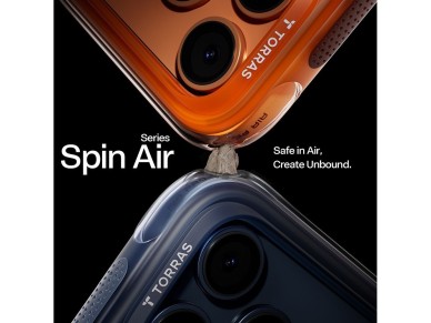 Torras - Ostand Spin Air Series - iPhone 17 Pro Max - Azul medianoche