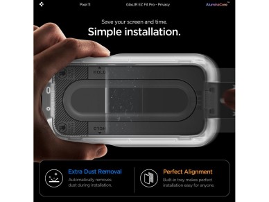 Spigen Glas.tR EZ Fit Pro HD 2-Pack Privacy Tempered Glass for Google Pixel 10/11