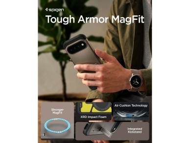 Funda Spigen Tough Armor Mag MagSafe para Google Pixel 11 Pro XL - Gris oscuro Funda Spigen Tough Armor Mag MagSafe para Google Pixel 11 Pro XL - Gris oscuro