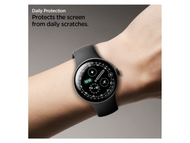 Spigen Elite Shield EZ Fit - Pacote com 2 películas de hidrogel para Google Pixel Watch 41 mm Spigen Elite Shield EZ Fit - Pacote com 2 películas de hidrogel para Google Pixel Watch 41 mm