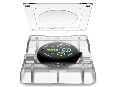 Spigen Elite Shield EZ Fit - Pacote com 2 películas de hidrogel para Google Pixel Watch 45 mm Spigen Elite Shield EZ Fit - Pacote com 2 películas de hidrogel para Google Pixel Watch 45 mm