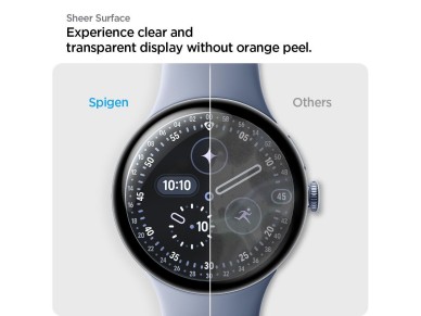 Spigen Elite Shield EZ Fit - Pacote com 2 películas de hidrogel para Google Pixel Watch 45 mm Spigen Elite Shield EZ Fit - Pacote com 2 películas de hidrogel para Google Pixel Watch 45 mm