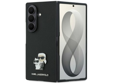 Karl Lagerfeld Saffiano Karl&Choupette Pin Case for Samsung Galaxy Z Fold 8 Ultra - Black Karl Lagerfeld Saffiano Karl&Choupette Pin Case for Samsung Galaxy Z Fold 8 Ultra - Black