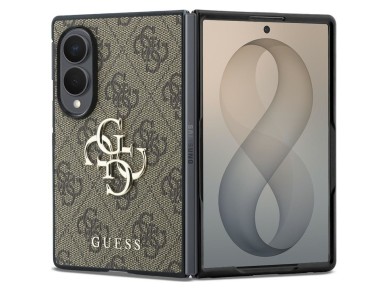 Capa Guess com logo 4G grande para Samsung Galaxy Z Fold 8 - Marrom