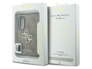 Guess Big 4G Logo Case for Samsung Galaxy Z Fold 8 - Brown