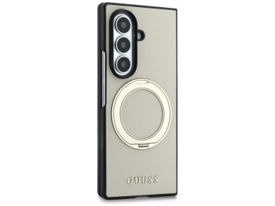 Guess Magnetic Ring Stand Grained Classic Logo MagSafe case for Samsung Galaxy Z Fold 8 Ultra - beig Guess Magnetic Ring Stand Grained Classic Logo MagSafe case for Samsung Galaxy Z Fold 8 Ultra - beig