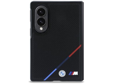 Capa MagSafe BMW M em couro perfurado com listras tricolores e logotipos metálicos para Samsung Gala Capa MagSafe BMW M em couro perfurado com listras tricolores e logotipos metálicos para Samsung Gala