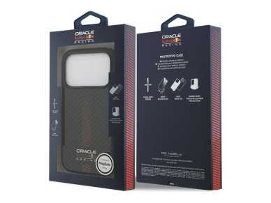 Capa Red Bull Kevlar Powerbar MagSafe para iPhone 17 Pro preta
