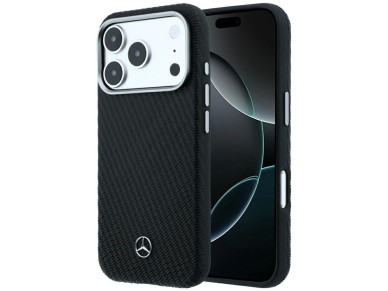 Mercedes Leather Semi Wrap Wood Effect MagSafe Case for iPhone 17 Pro / 18 Pro - Black Mercedes Leather Semi Wrap Wood Effect MagSafe Case for iPhone 17 Pro / 18 Pro - Black