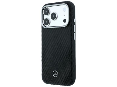 Mercedes Leather Semi Wrap Wood Effect MagSafe Case for iPhone 17 Pro Max / 18 Pro Max - Black Mercedes Leather Semi Wrap Wood Effect MagSafe Case for iPhone 17 Pro Max / 18 Pro Max - Black