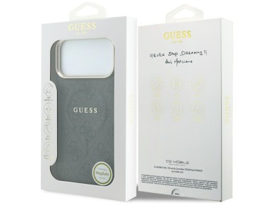 Capa Guess Embossed 4G Classic MagSafe para iPhone 17 Pro Max / 18 Pro Max - Preta Capa Guess Embossed 4G Classic MagSafe para iPhone 17 Pro Max / 18 Pro Max - Preta