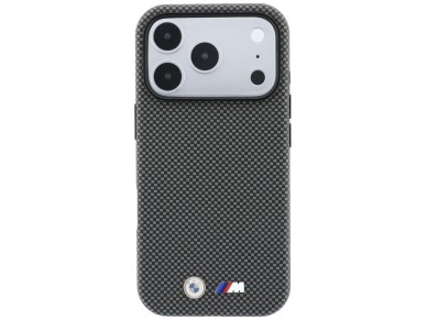 BMW M Quadrille Kevlar Metal Logo MagSafe Case for iPhone 17 Pro / 18 Pro - Gray BMW M Quadrille Kevlar Metal Logo MagSafe Case for iPhone 17 Pro / 18 Pro - Gray