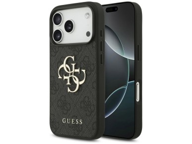 Capa Guess 4G com logo grande para iPhone 17 Pro / 18 Pro - Preta Capa Guess 4G com logo grande para iPhone 17 Pro / 18 Pro - Preta