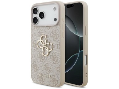 Capa Guess 4G com logo grande para iPhone 17 Pro Max / 18 Pro Max - Rosa Capa Guess 4G com logo grande para iPhone 17 Pro Max / 18 Pro Max - Rosa