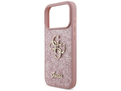 Guess Fixed Glitter Big 4G Case for iPhone 17 Pro / 18 Pro - Pink Guess Fixed Glitter Big 4G Case for iPhone 17 Pro / 18 Pro - Pink