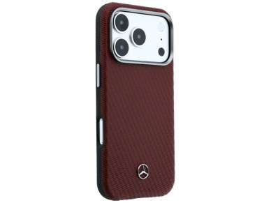 Mercedes Leather Semi Wrap Wood Effect MagSafe case for iPhone 17 Pro Max / 18 Pro Max - burgundy Mercedes Leather Semi Wrap Wood Effect MagSafe case for iPhone 17 Pro Max / 18 Pro Max - burgundy