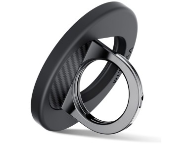 Suporte magn�tico PITAKA MagEZ Grip 3 MagSafe para celular, preto e cinza.