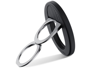 Suporte magn�tico PITAKA MagEZ Grip 3 MagSafe para celular, preto e cinza.