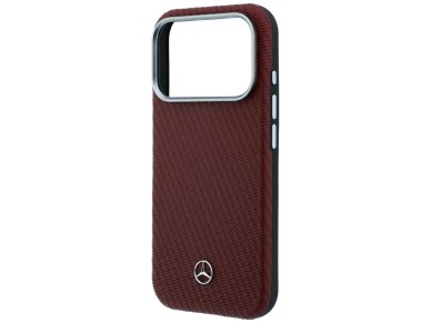 Mercedes Leather Semi Wrap Wood Effect MagSafe case for iPhone 17 Pro Max / 18 Pro Max - burgundy Mercedes Leather Semi Wrap Wood Effect MagSafe case for iPhone 17 Pro Max / 18 Pro Max - burgundy