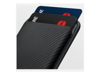 Magnetic wallet PITAKA Woven Wallet MagSafe for phone black grey Magnetic wallet PITAKA Woven Wallet MagSafe for phone black grey