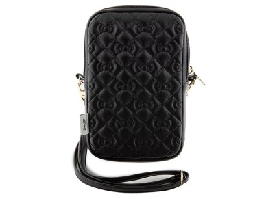 Bolso Hello Kitty acolchado con lazos y correa - negro