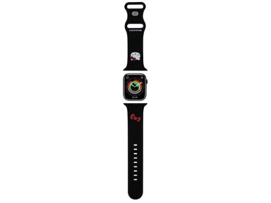 Pulseira de silicone Hello Kitty para Apple Watch 42/44/45/49mm - Preta Pulseira de silicone Hello Kitty para Apple Watch 42/44/45/49mm - Preta