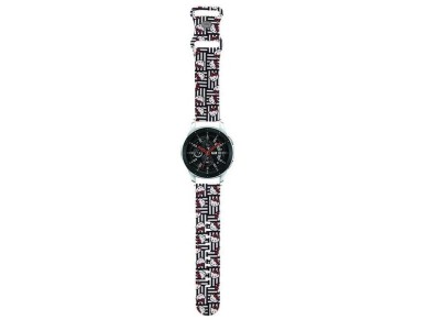 Hello Kitty Silicone Heads & Stripes universal 22mm - black Hello Kitty Silicone Heads & Stripes universal 22mm - black