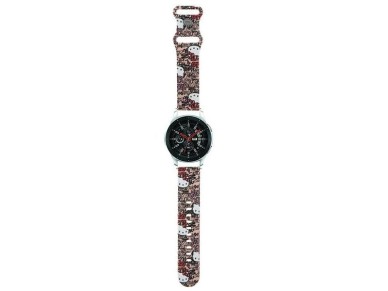 Hello Kitty Silicone Tags Graffiti strap universal 22mm - pink Hello Kitty Silicone Tags Graffiti strap universal 22mm - pink