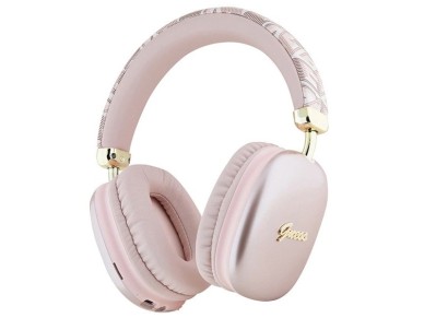 Guess GCube Metallic Script Logo Headphones - Pink Guess GCube Metallic Script Logo Headphones - Pink