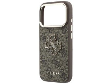 Guess 4G & Big Resin Logo Case for iPhone 17 Pro / 18 Pro - Brown