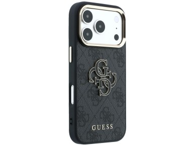 Guess 4G & Big Resin Logo Case for iPhone 17 Pro / 18 Pro - Black