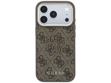 Guess 4G & Big Resin Logo Case for iPhone 17 Pro / 18 Pro - Brown