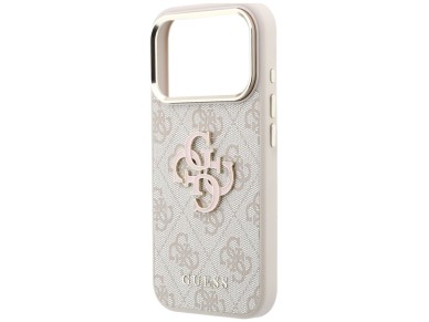 Capa Guess 4G com logo grande em resina para iPhone 17 Pro / 18 Pro - Rosa