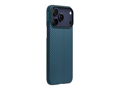 Capa PITAKA Ultra-Fina MagSafe para iPhone 17 Pro preta e azul Capa PITAKA Ultra-Fina MagSafe para iPhone 17 Pro preta e azul