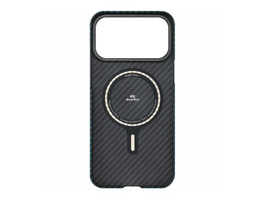 Capa PITAKA Ultra-Fina MagSafe para iPhone 17 Pro preta e azul Capa PITAKA Ultra-Fina MagSafe para iPhone 17 Pro preta e azul