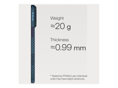 Capa PITAKA Ultra-Fina MagSafe para iPhone 17 Pro preta e azul Capa PITAKA Ultra-Fina MagSafe para iPhone 17 Pro preta e azul